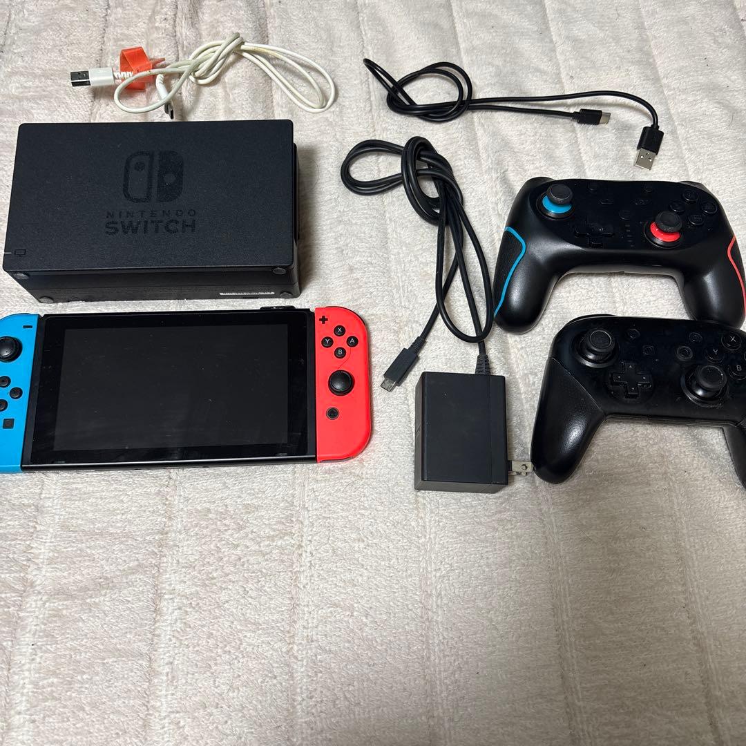 Nintendo Switch 本体 青/赤 Joy-Con 純正プロコン付