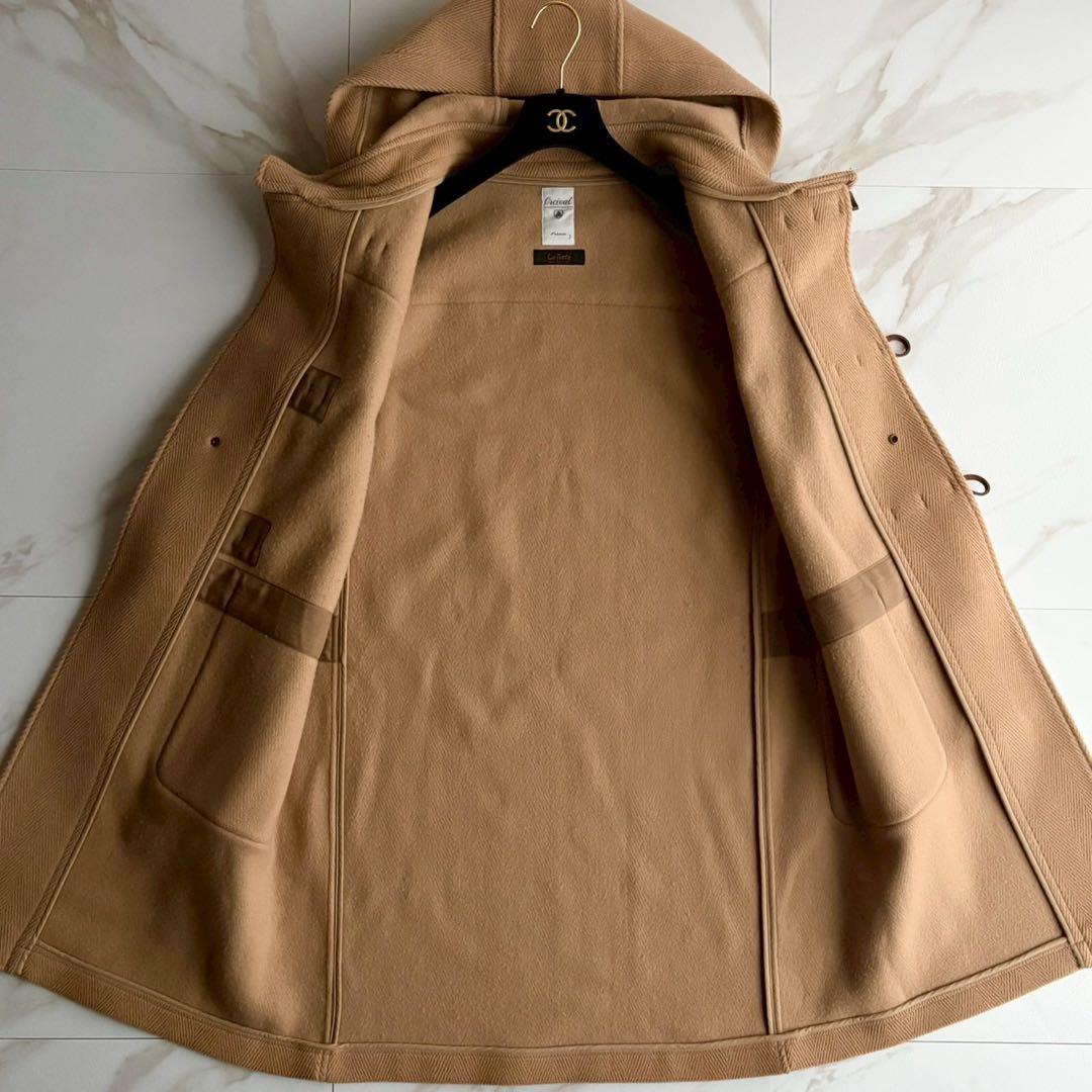 美品◆オーシバル ヘリンボーン ダッフルコート キャメル Lサイズ