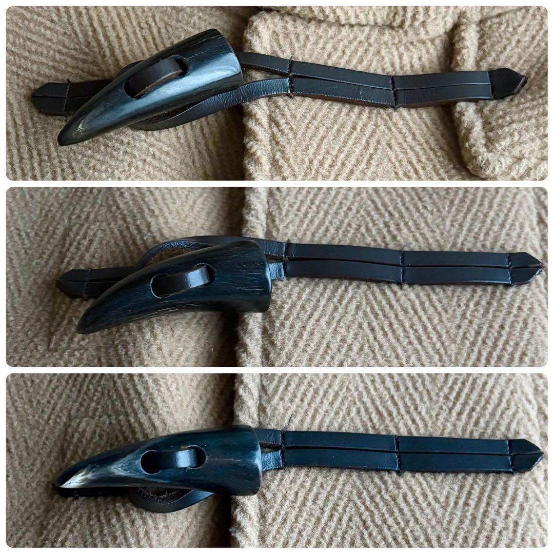 美品◆オーシバル ヘリンボーン ダッフルコート キャメル Lサイズ