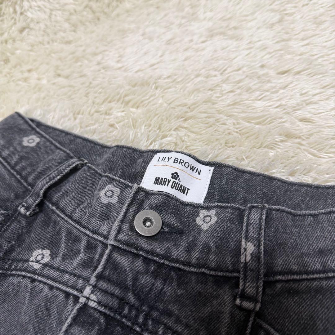 極美品✨LILY BROWN×MARY QUANTデイジー柄ワイドデニムパンツ
