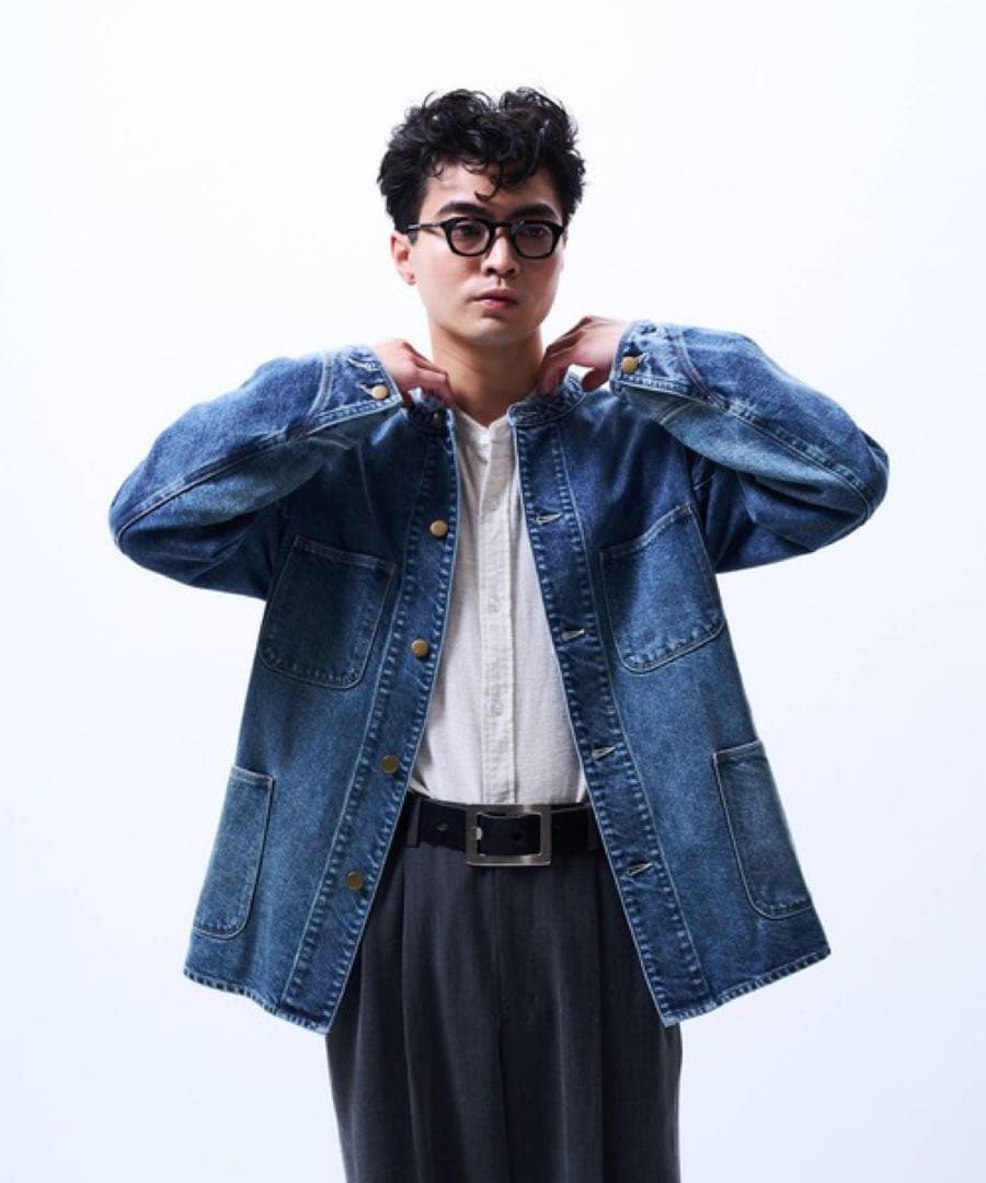 【未使用品】THE BOLDMAN フェードデニムカバーオール Mサイズ