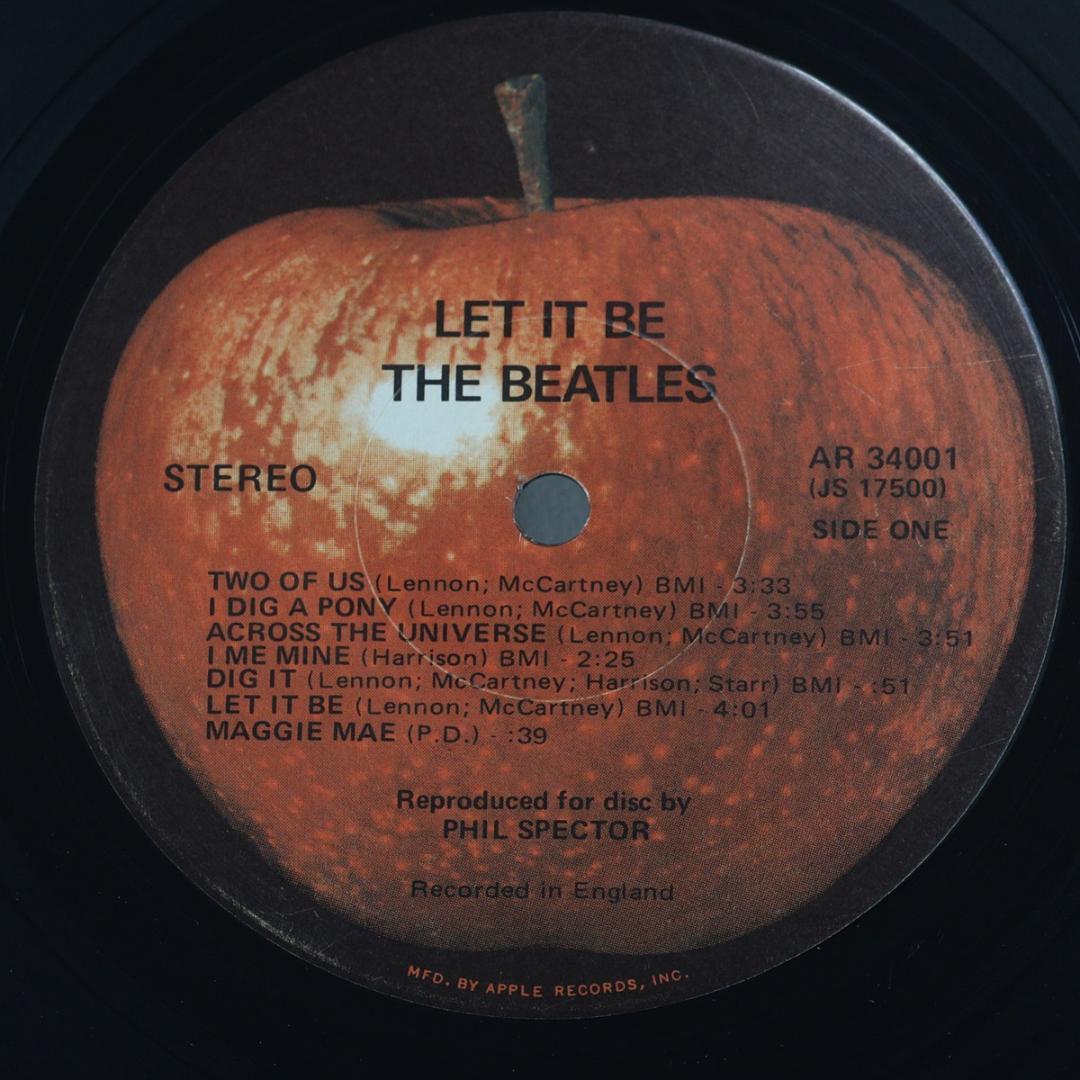 米LP The Beatles LET IT BE USステレオ レッドアップル