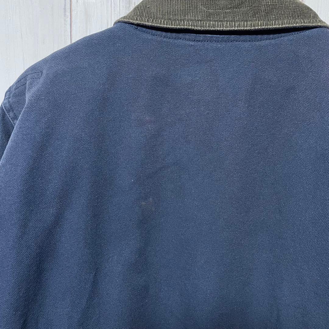 90s エルエルビーン 襟コーデュロイ ネイビー ハンティング ジャケット XL