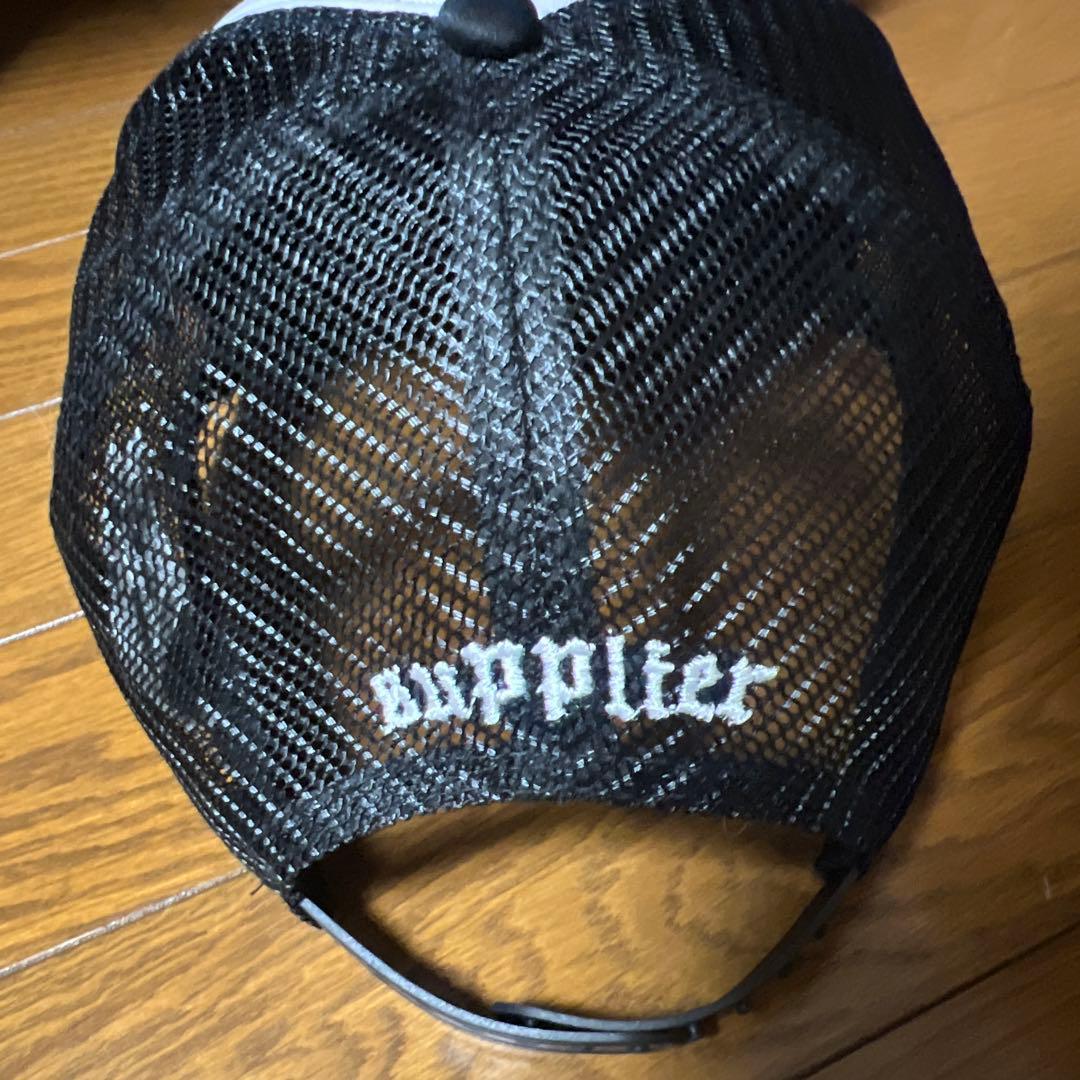 SupplieR メッシュキャップ ホワイト×ブラック