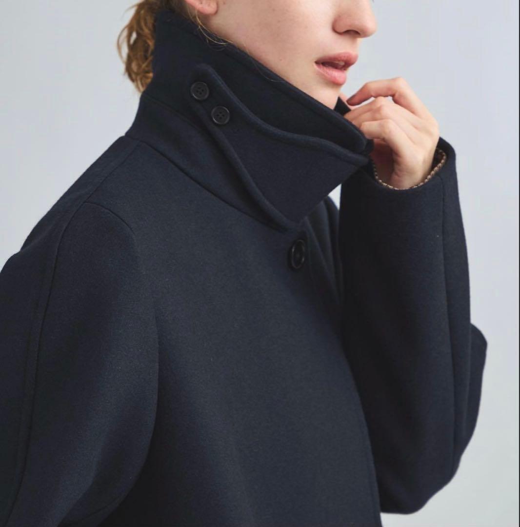 美品✨　steven alan ウールカシミヤテントロングコート ネイビー　S