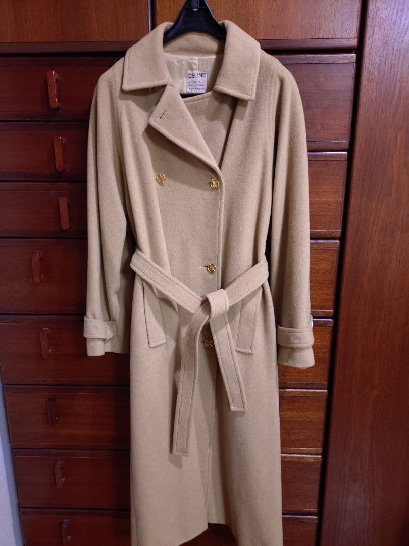 極美品！セリーヌ ヴィンテージ 極上カシミヤ ロングコート（裏地付）