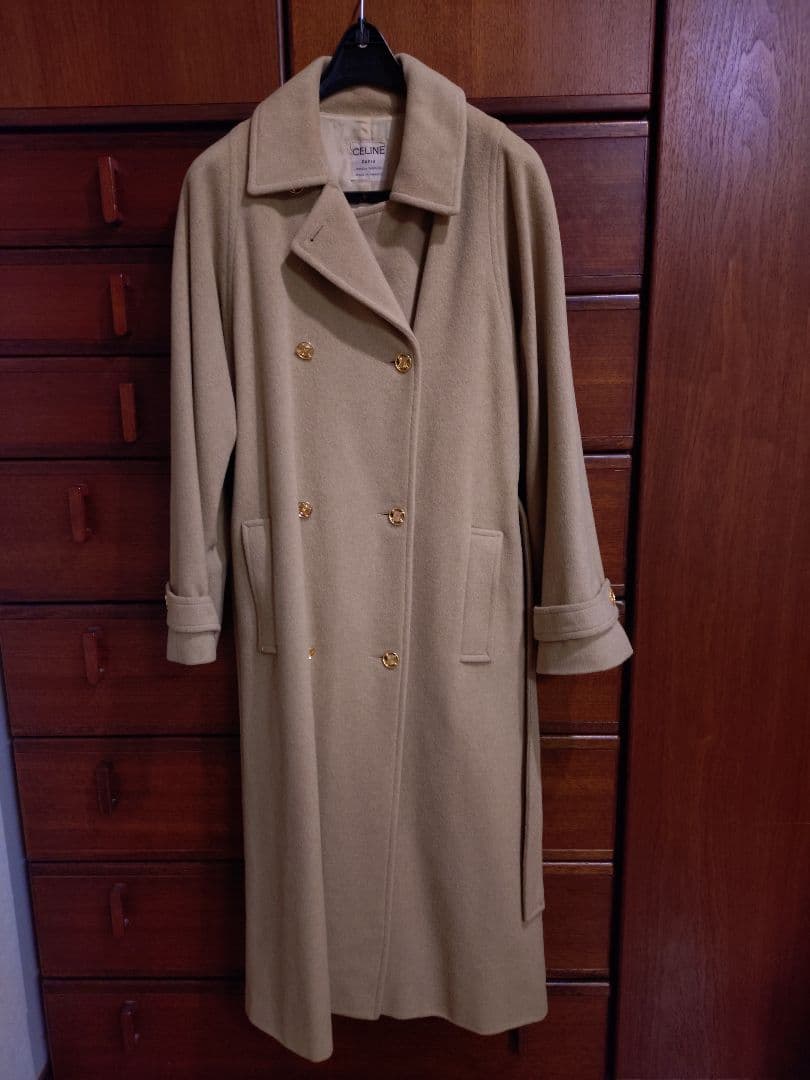 極美品！セリーヌ ヴィンテージ 極上カシミヤ ロングコート（裏地付）