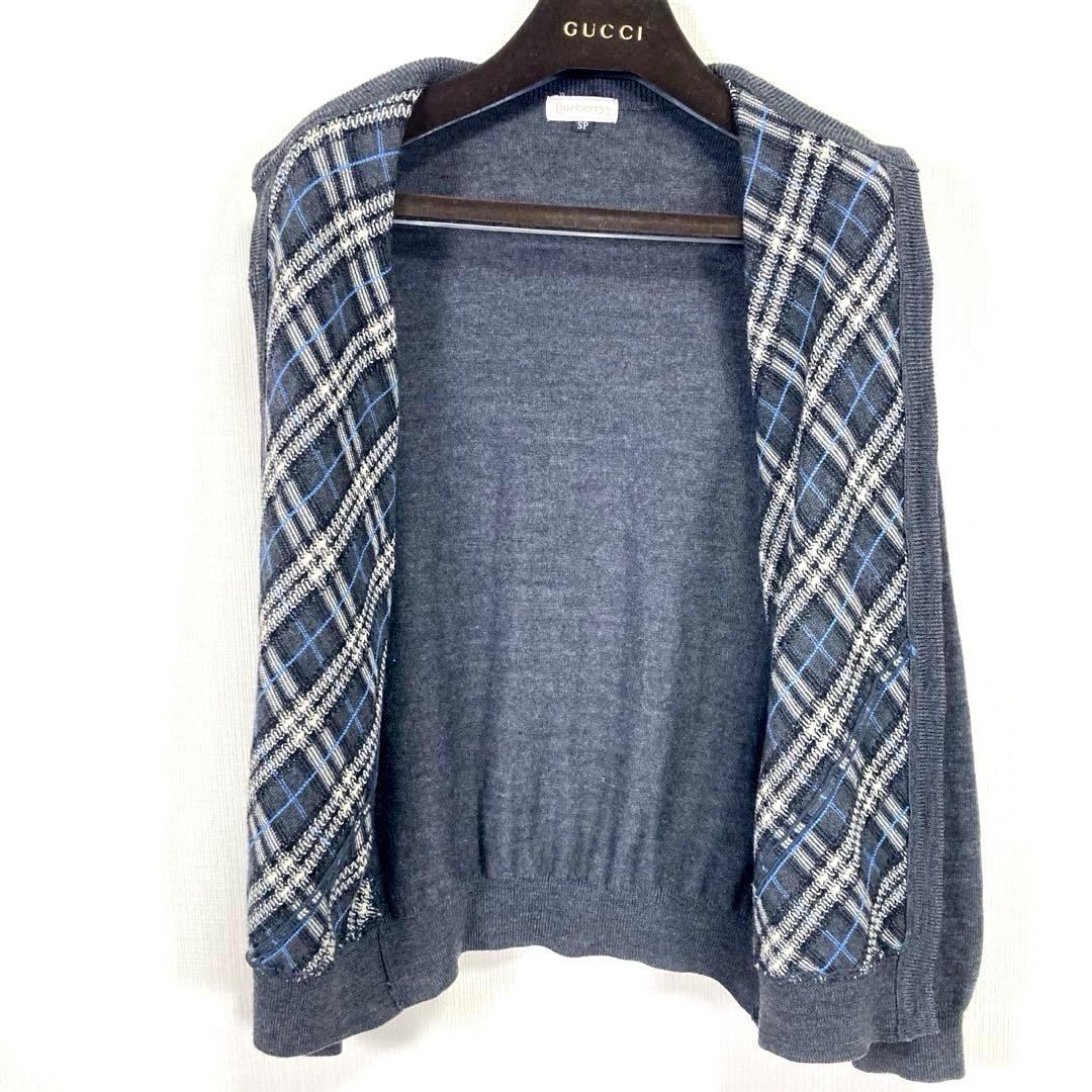 【希少】美品 BURBERRYチェック カーディガン ヴィンテージ SPサイズ