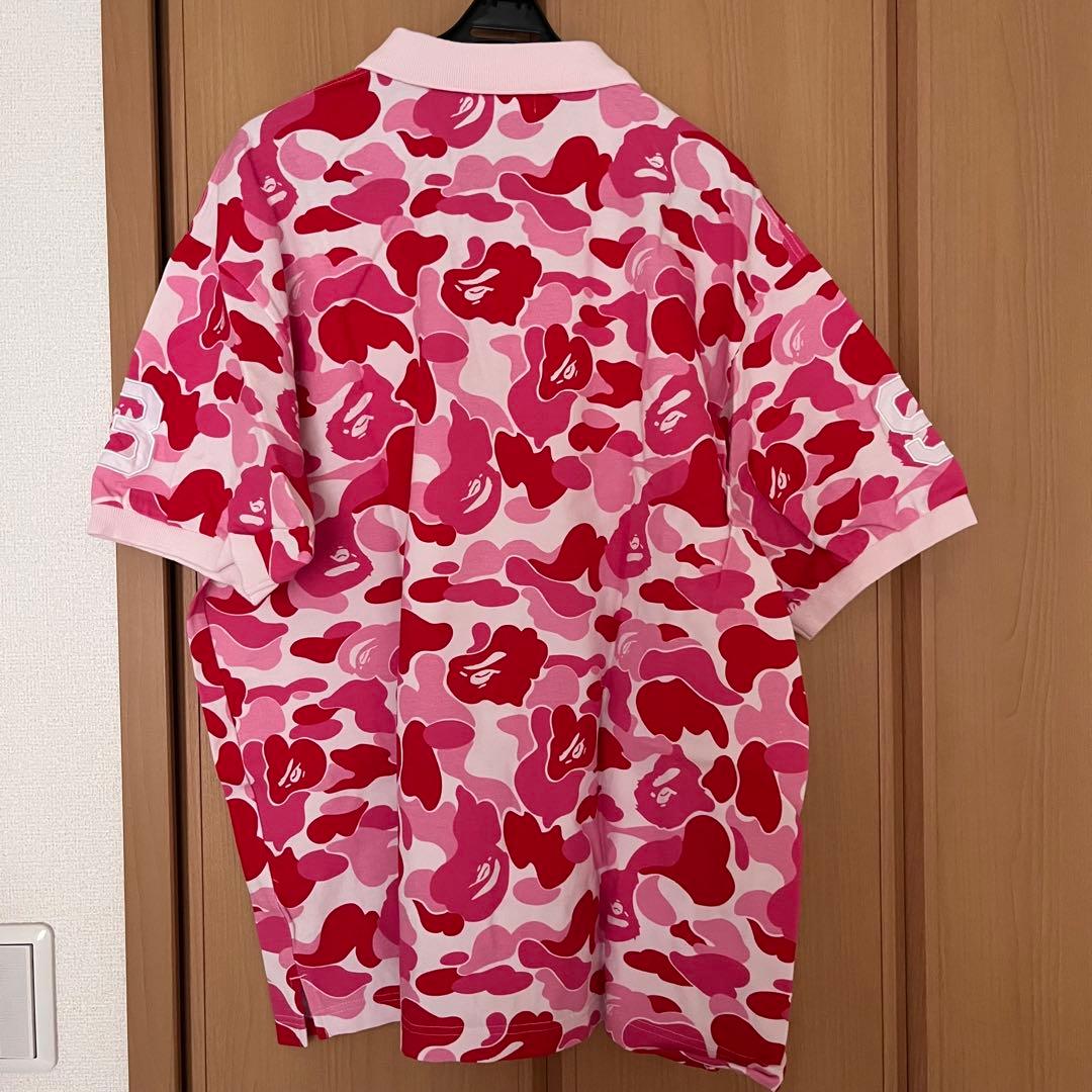 ABathingApe アベイシングエイプ カモフラージュ ポロシャツ ピンク