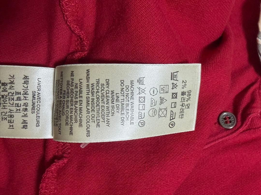 BURBERRY 半袖ポロシャツ M レッド