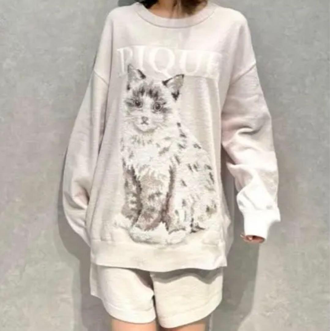gelatopique ジェラピケ CAT ジャガードプルオーバー ピンク