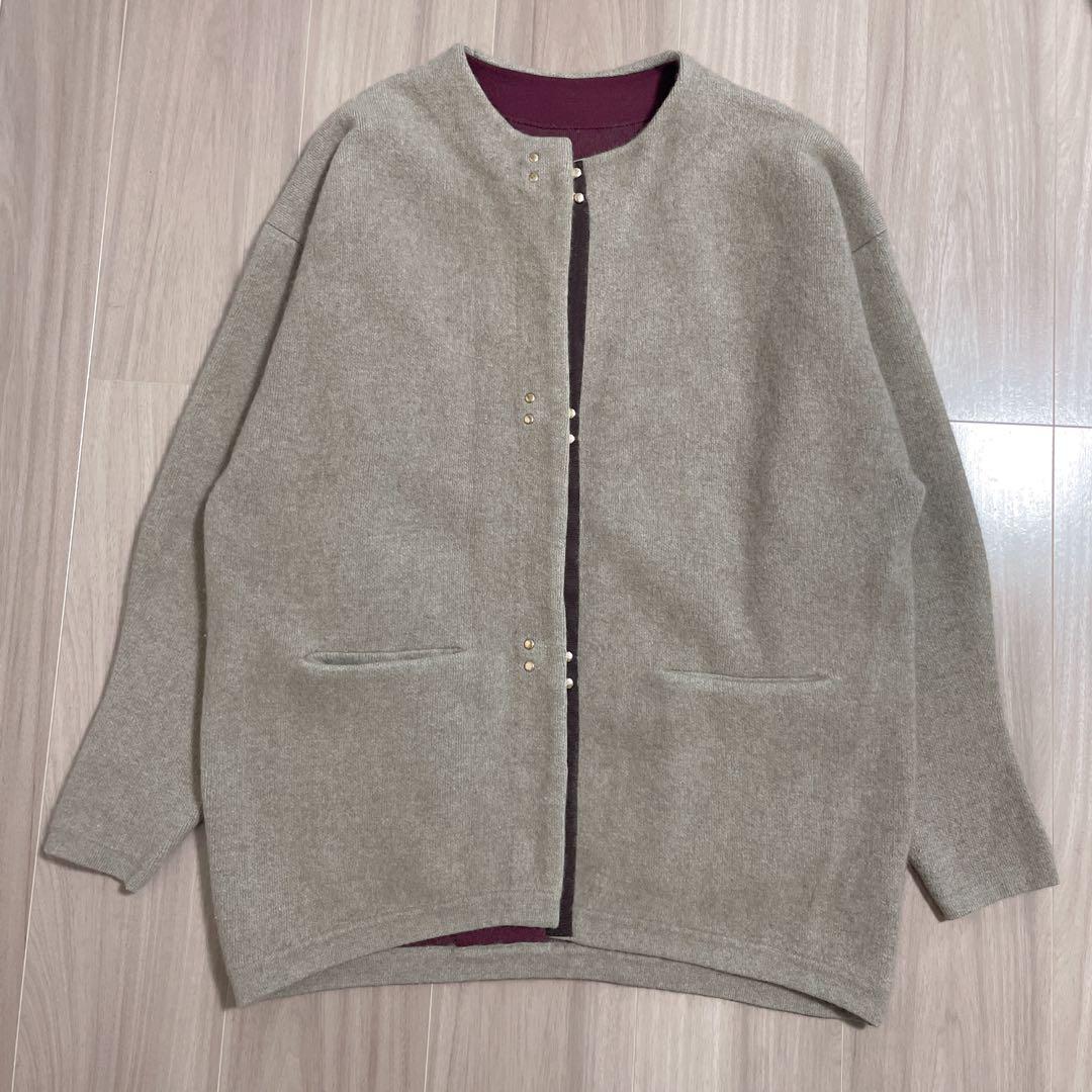 【一度着用のみ】LAGUNAMOON ラクーン配色コクーンカーディガン