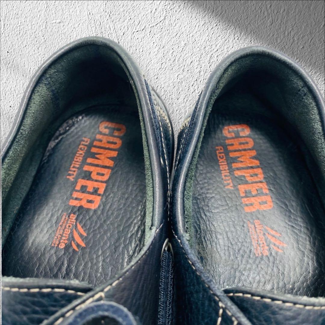 CAMPER デッキシューズ モカシン シボ革 27.5cm