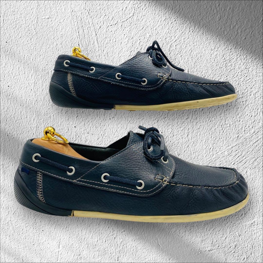 CAMPER デッキシューズ モカシン シボ革 27.5cm