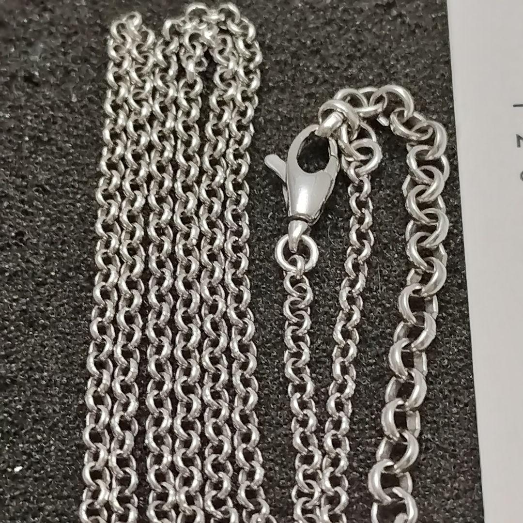 グッチ ブラック チェーン ネックレス 50cm シルバー925