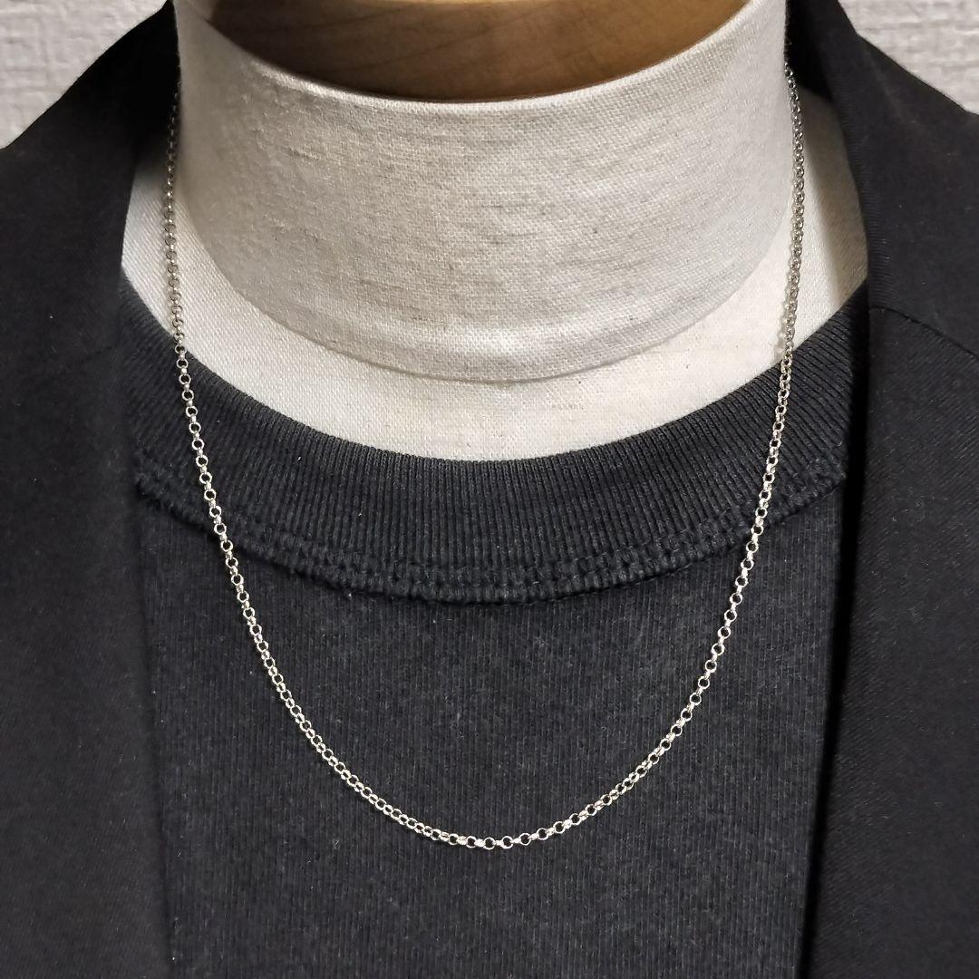 グッチ ブラック チェーン ネックレス 50cm シルバー925
