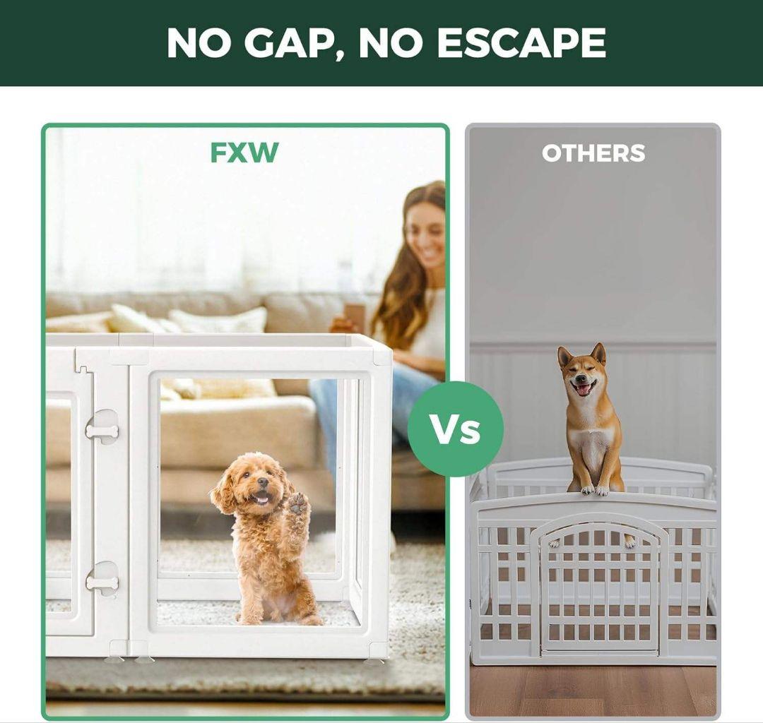 【新品未開封品】犬 サークル 飼育 ホワイト 60cm 透明