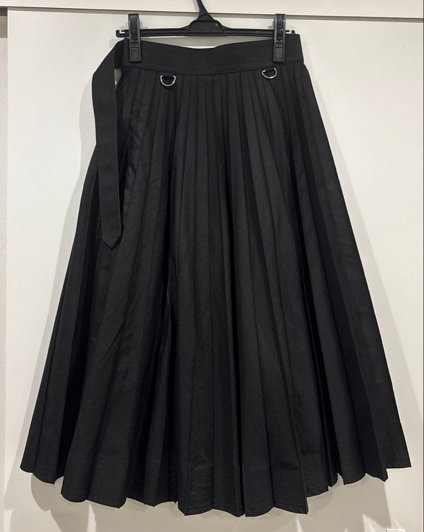 sacai 2024 ブラック プリーツスカート