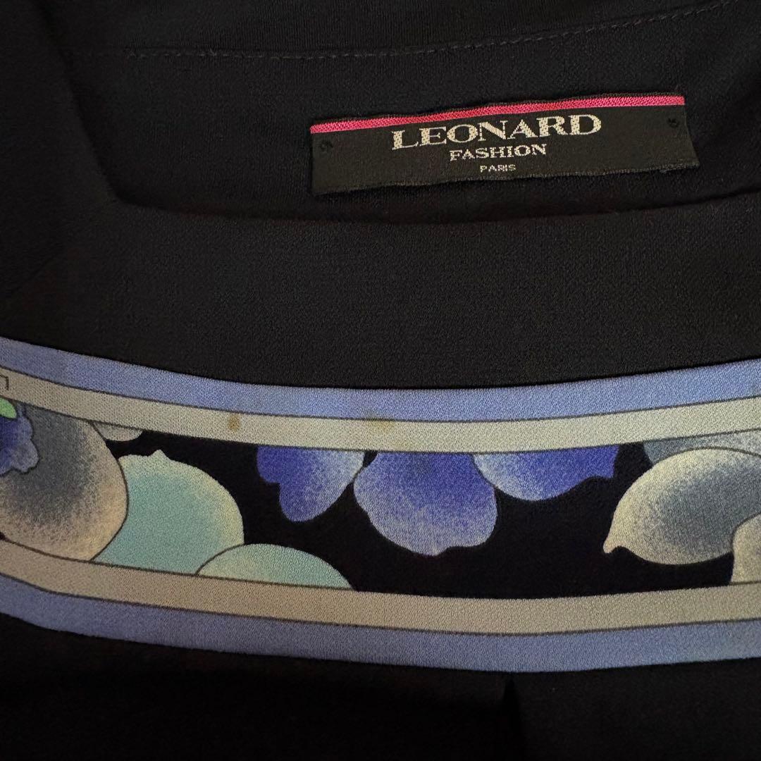 LEONARD 半袖 ワンピース LL ブラック