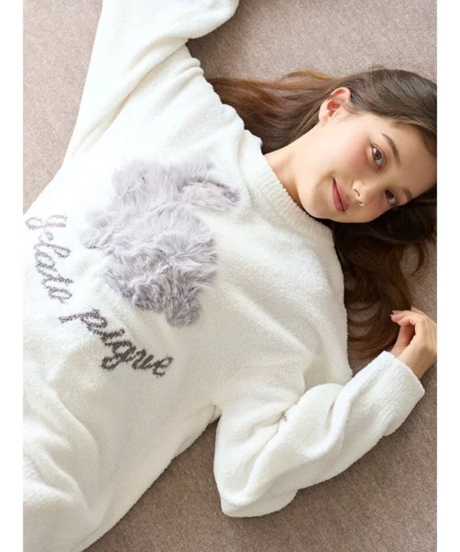 正規品♡ジェラートピケ ベビモコラビットジャガードプルオーバー オフホワイト