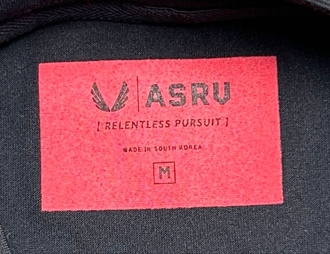 【美品】ASRV モックネック ロングスリーブTシャツ M ブラック