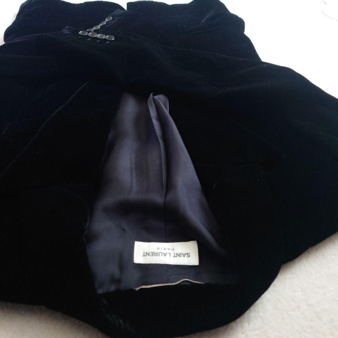 SAINT LAURENT メンズ 高級ベルベット テーラードジャケット44