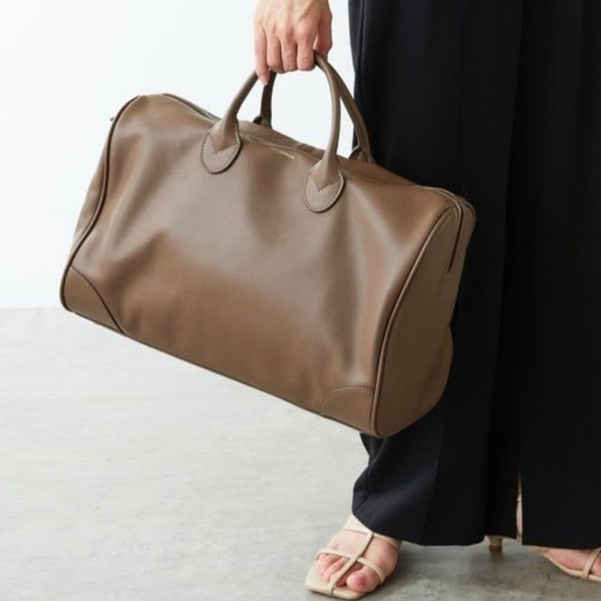 完売品 PAPILLONNER ボストンバッグ レザー モカ SEAU