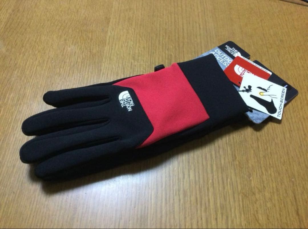ノースフェイス　スマホ対応　ETIP グローブ　黒／赤　Ｌ　新品未使用タグ付き