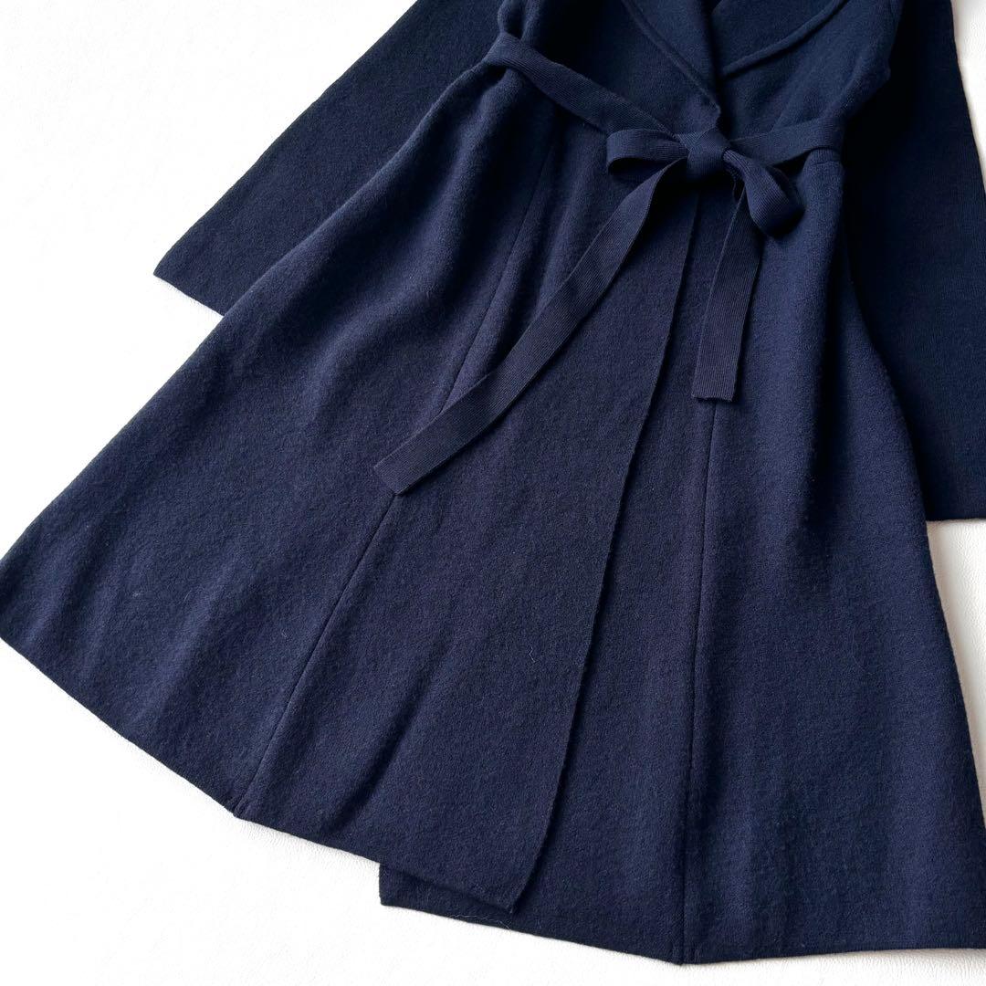 タグ付き✨TOCCA ANYTIMEニットガウンコート ショールカラー　ベルト
