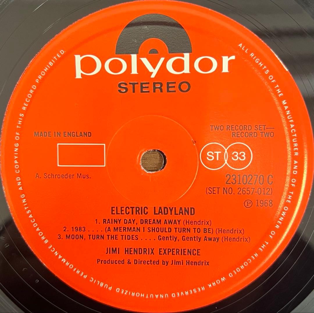 【2LP/UK盤】Jimi Hendrix Electric Ladyland