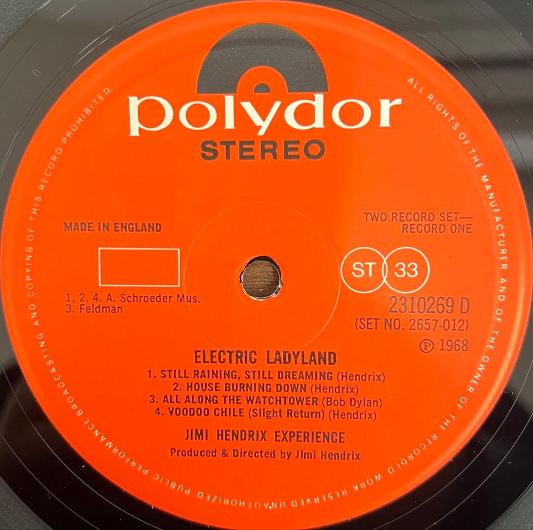 【2LP/UK盤】Jimi Hendrix Electric Ladyland
