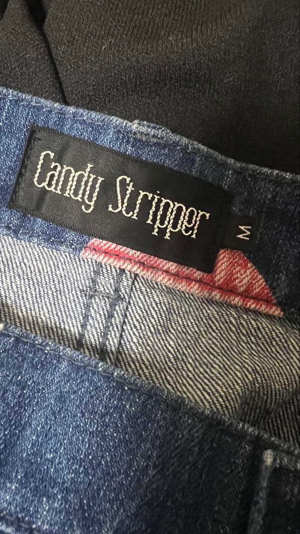 Candy Stripperハート柄デニムジーンズ