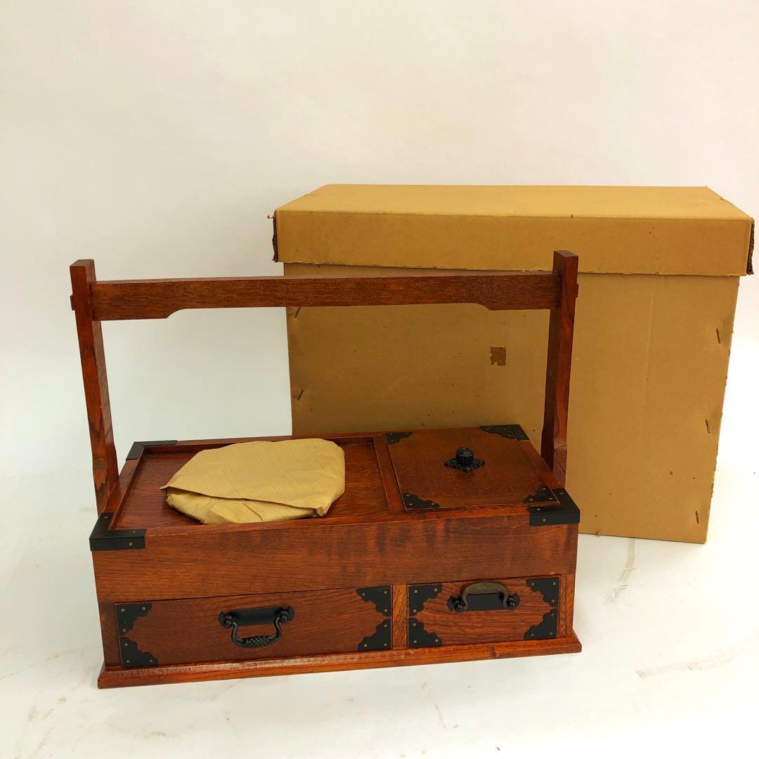 新品・未使用 欅 煙草盆 引き出し付き 昭和レトロ