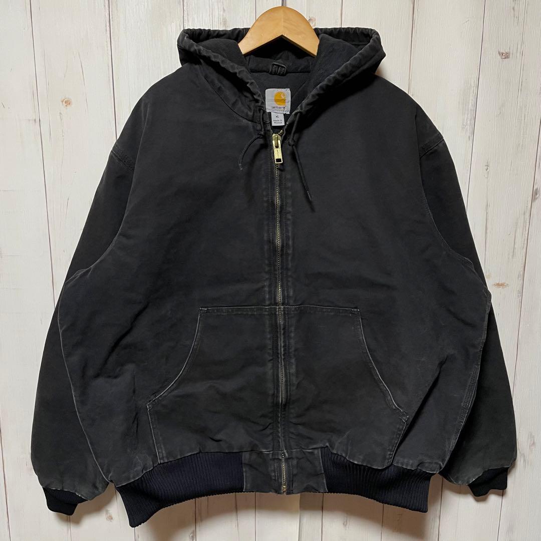 カーハート BLK ブラック 黒 USA製生地 ダック ジャケット ビッグサイズ