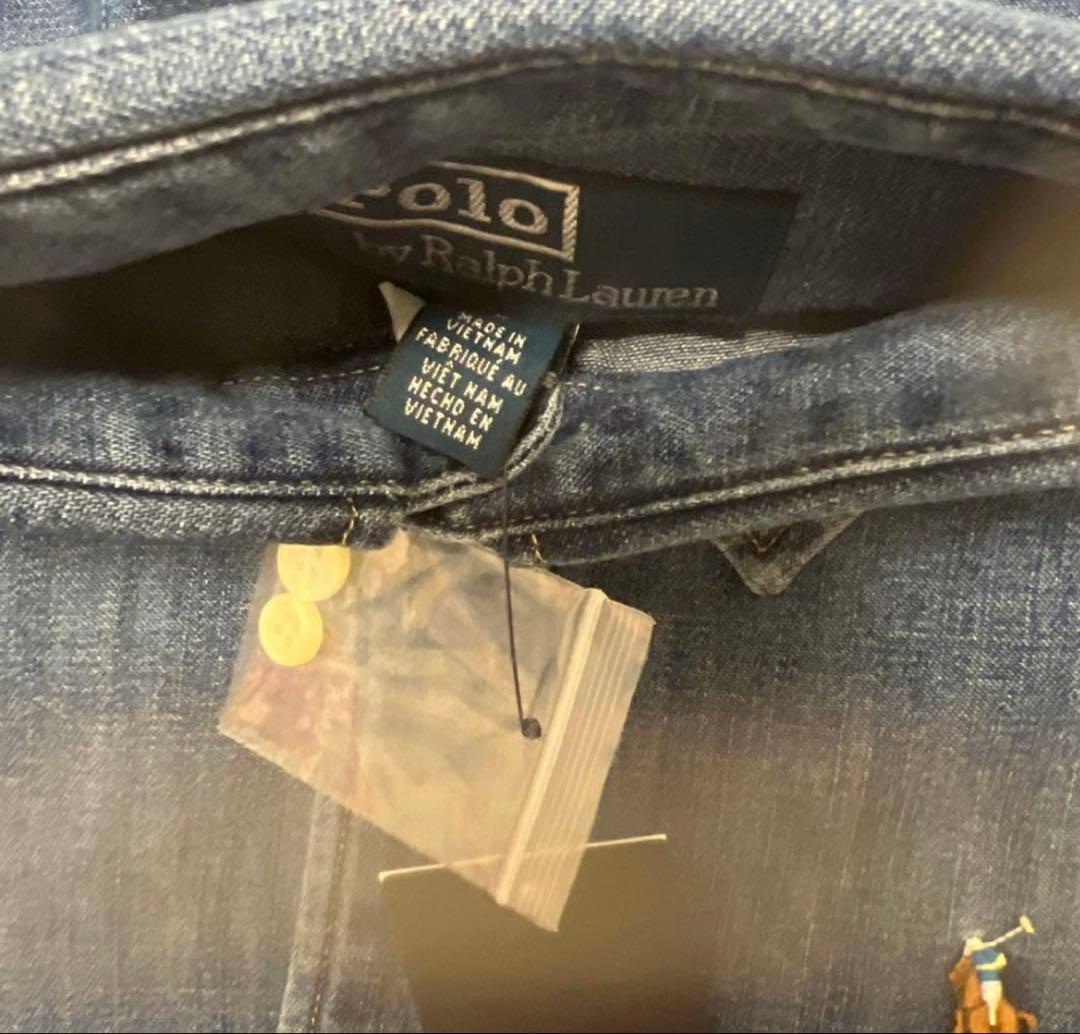 新品POLO ラルフローレン ヴィンテージ加工 デニムシャツ
