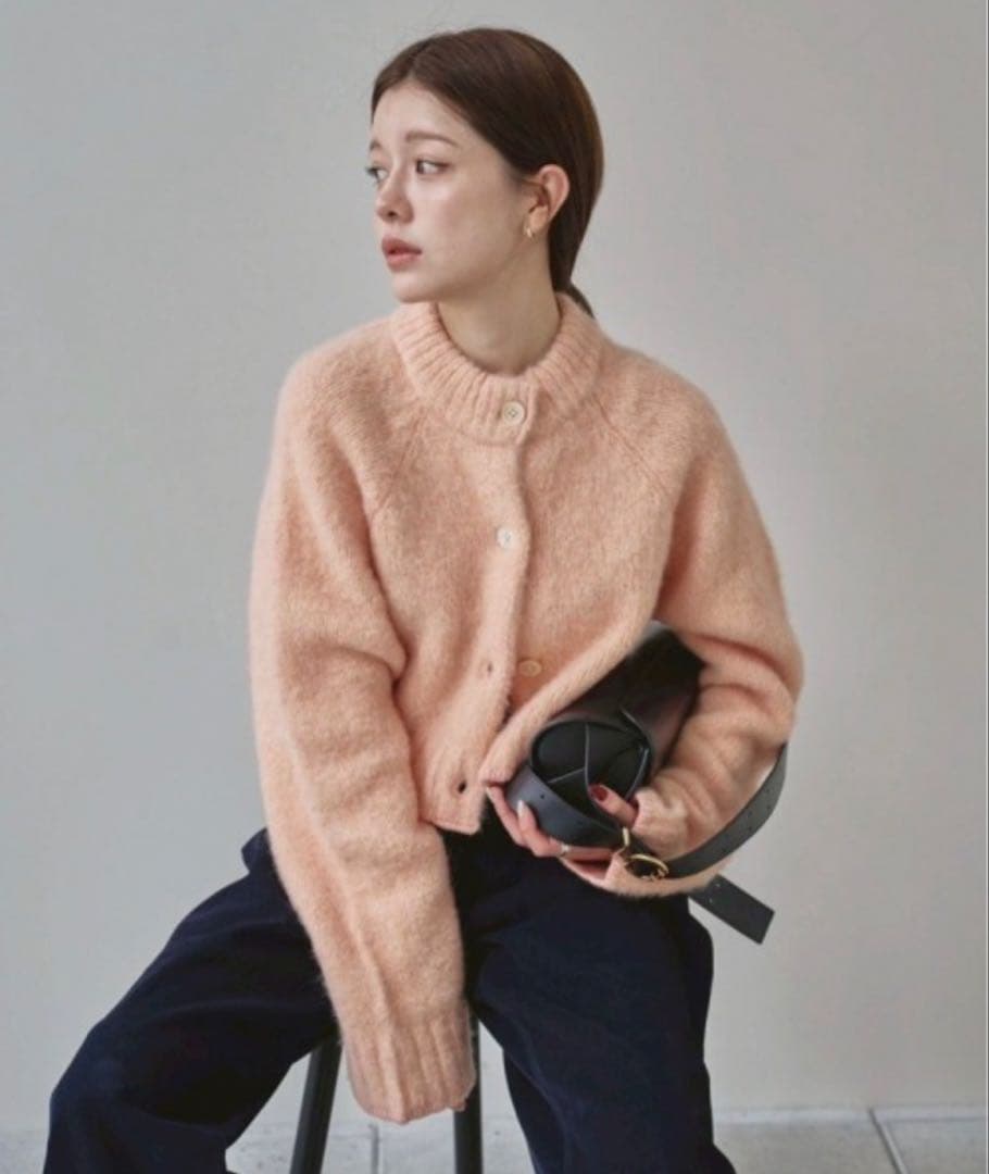 Todayful Brushed Knit Cardigan ピンクベージュ