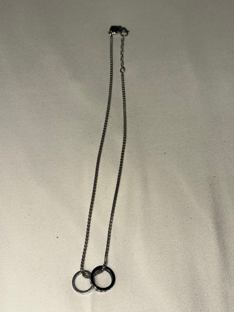 【美品】DIESELダブルリングネックレス 型番DX1168040