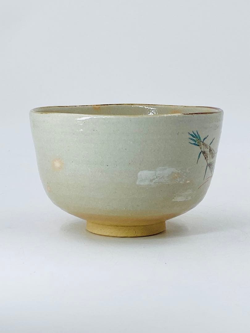GACHANさん専用【南口閑粋】乾山写　竹の子茶碗　杣山焼　桐共箱　共布