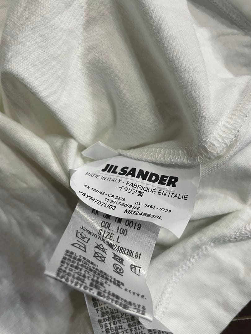イタリア製 JIL SANDER ジルサンダー 限定Tシャツ 写真プリント転写白