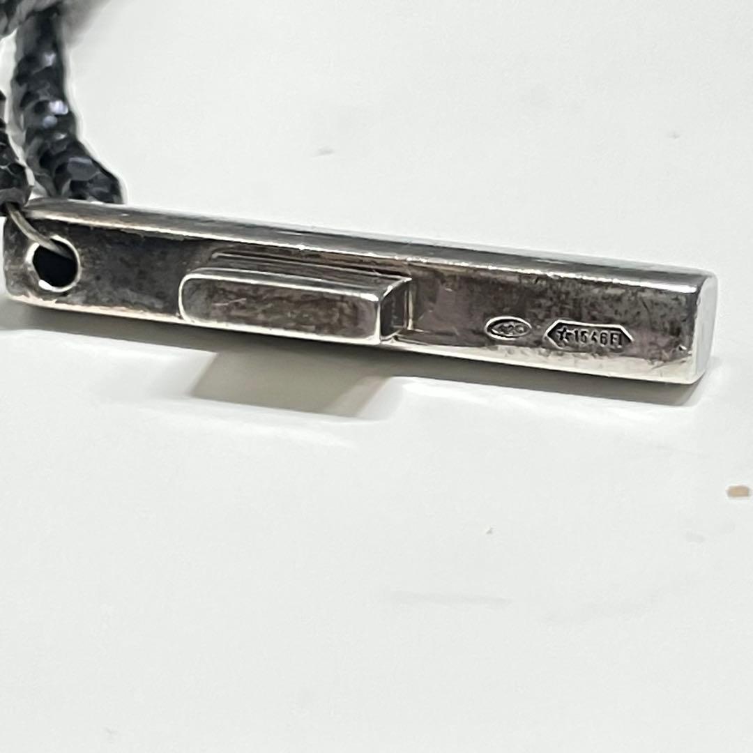 ひ*お様 GUCCI ブラックスピネル　シルバー クロスモチーフ ネックレス