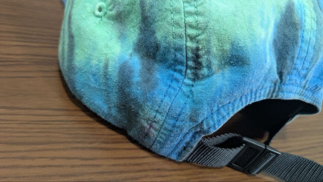 【マツ】supreme キャップ　タイダイ　ネイビー