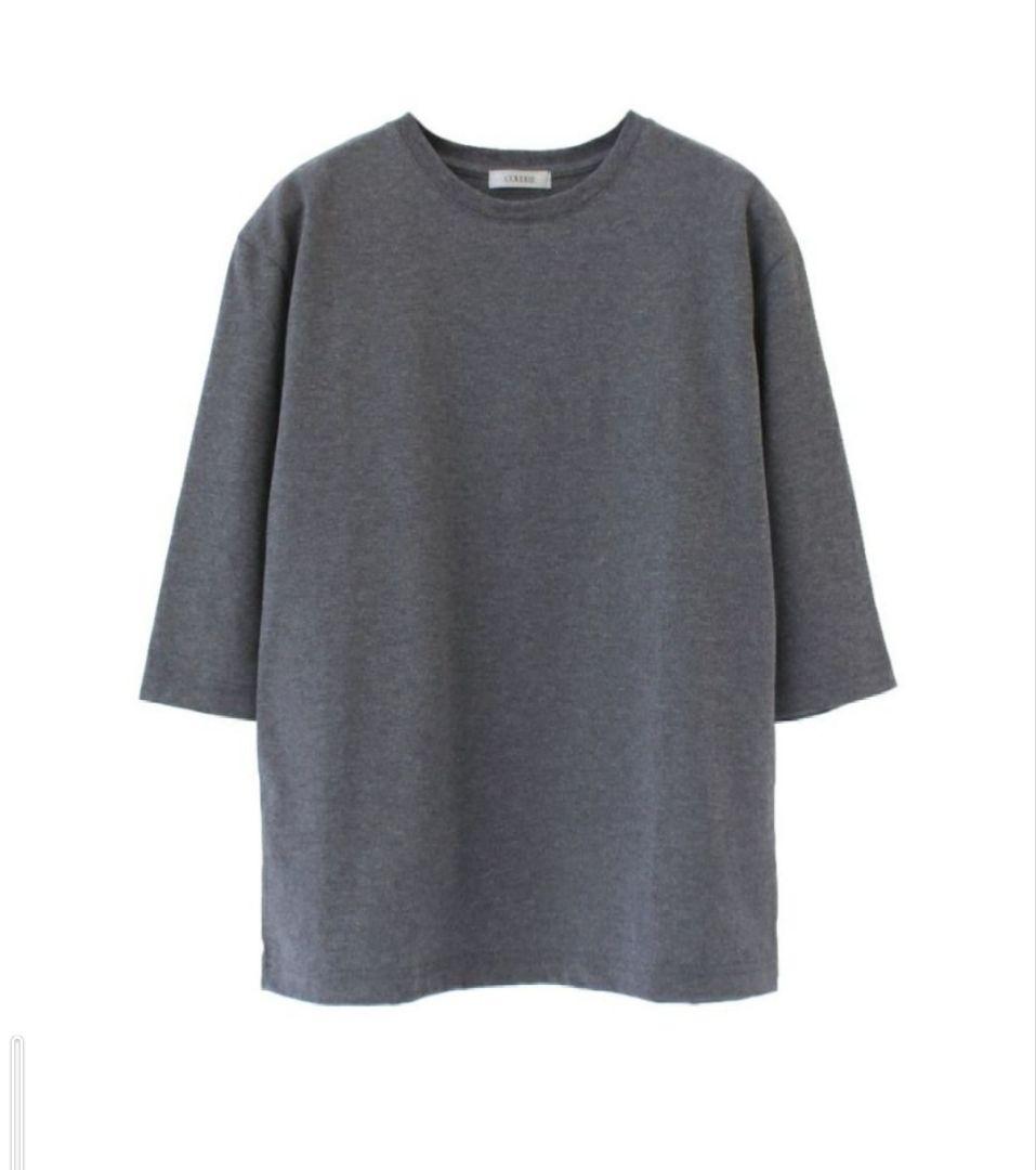 COUDRE コットンT　ダークグレー 　6分袖