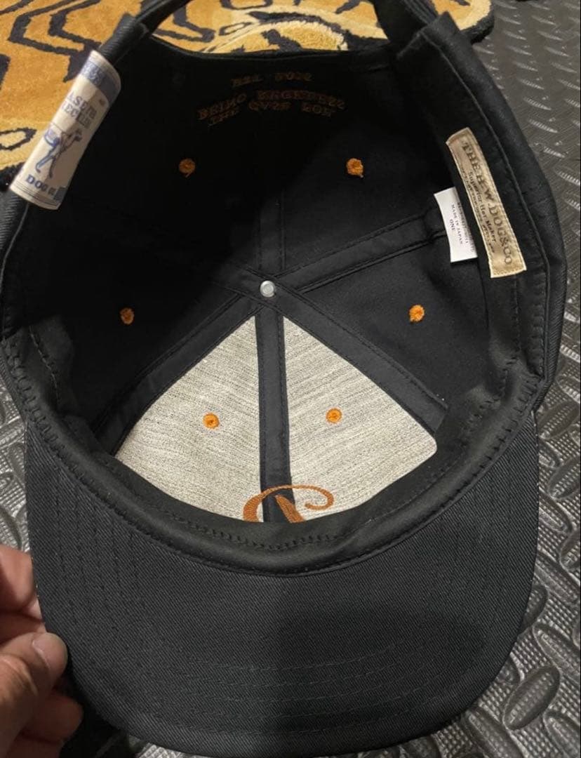 THE H.W DOG ベースボールキャップ　完売品　ブラック　レザー本革