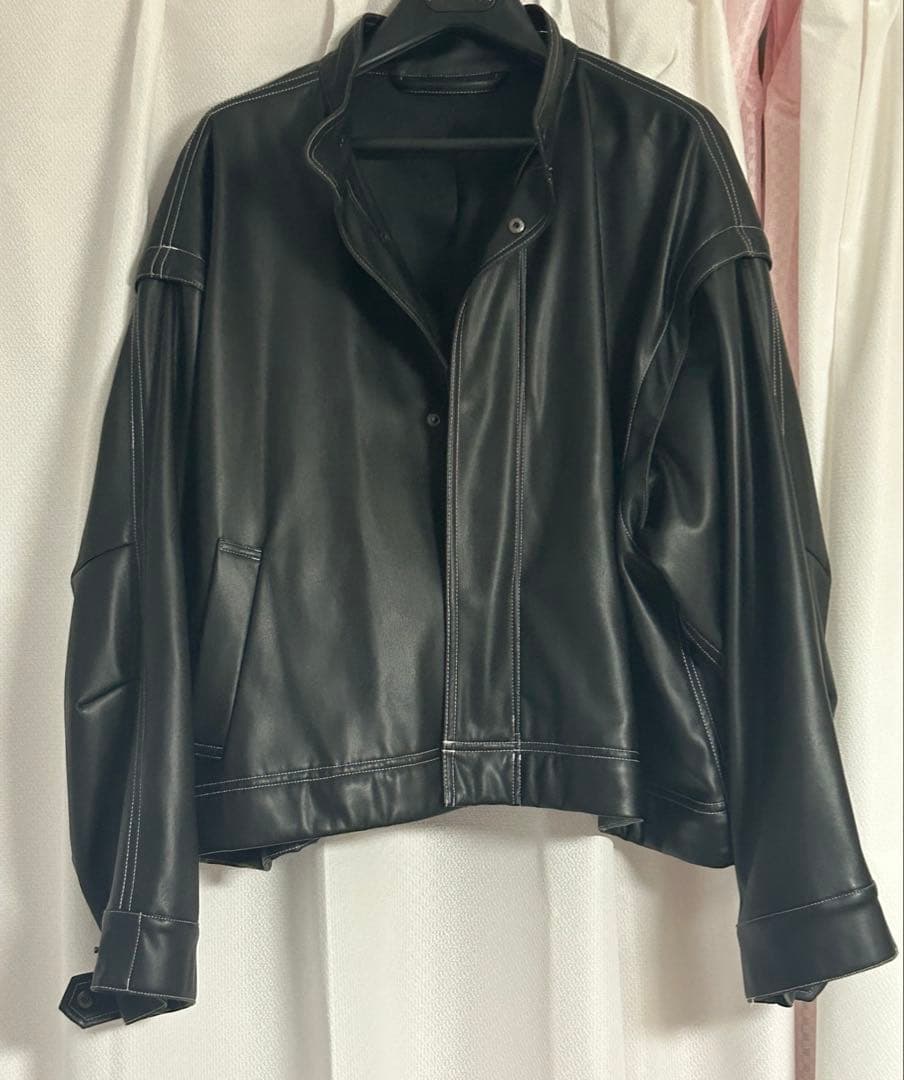 MAISONSPECIAL Vegan Leather Mods Coat 黒
