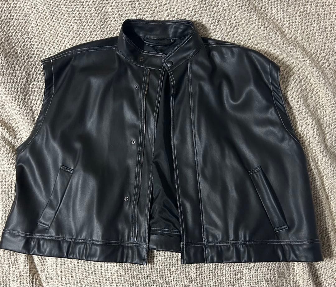 MAISONSPECIAL Vegan Leather Mods Coat 黒