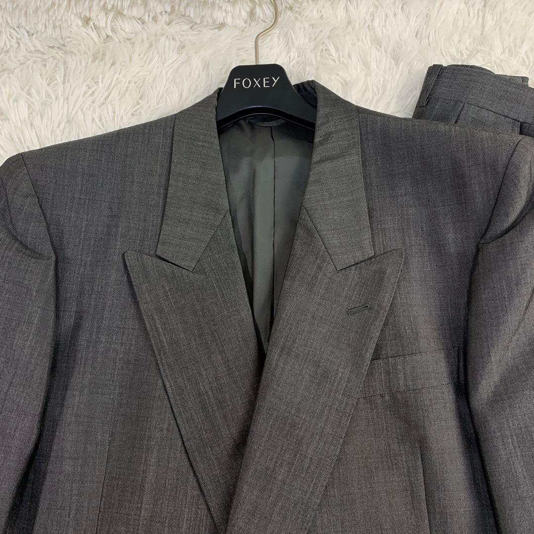 【美品】LANVIN ダブルスーツセットアップ メタルボタン ビンテージ XL