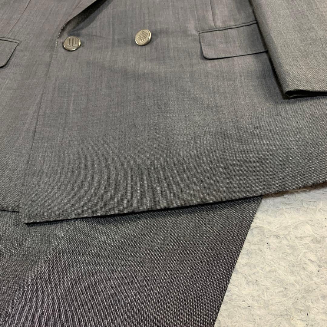 【美品】LANVIN ダブルスーツセットアップ メタルボタン ビンテージ XL