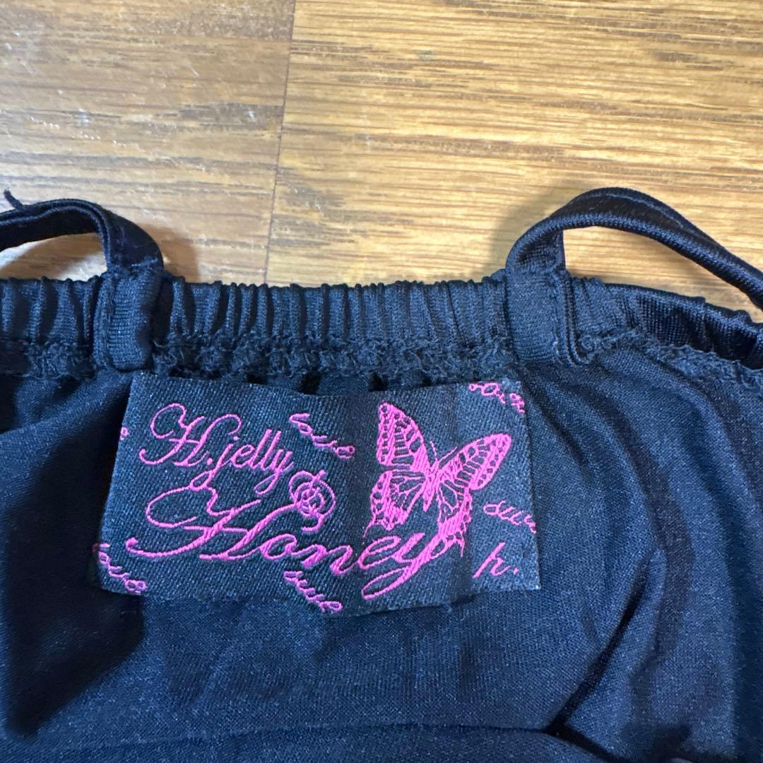 h.naoto h.jelly honeyレース付き黒キャミソール