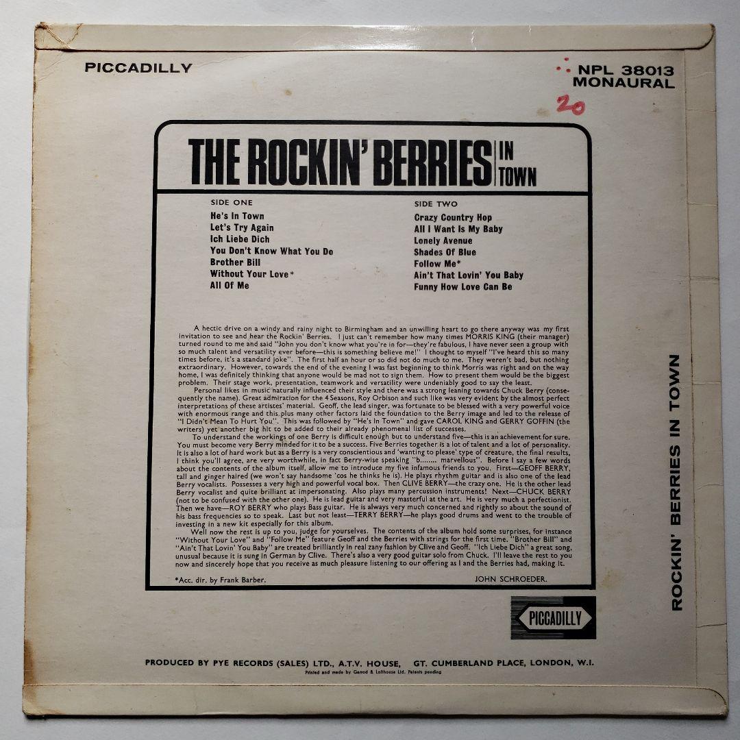 THE ROCKIN' BERRIES IN TOWN LP レコード