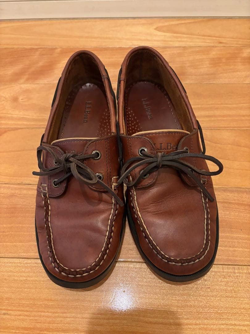 【大幅値下げ】LL bean ブラウン レザー デッキシューズ